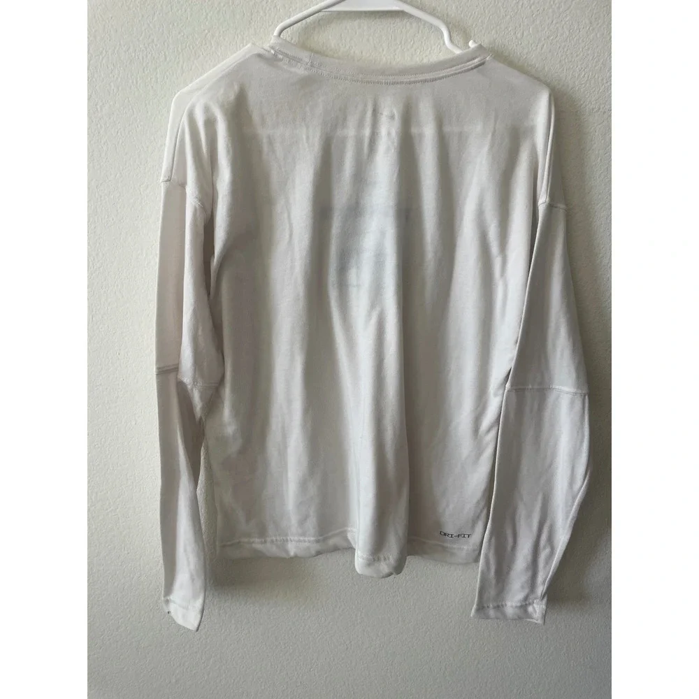 Nike Penn State PSU Nittany Lions Dri-FIT Long Sleeve Shirt White Mens Medium